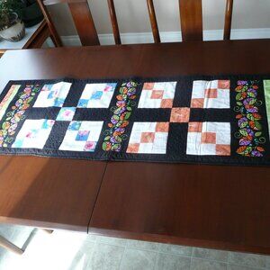 Handmade New Small Rectangle Quilted Table Runner Reversable Table Linens